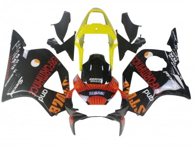 2002-2003 Honda CBR900RR 954 Motorcycle Fairings - Yellow Red Glossy Black Repsol Rossi Canada Suppliers