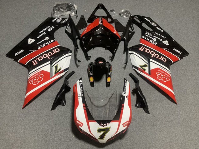 2007-2014 Ducati 848/1098/1198 Motorcycle Fairing Kits - White Red Glossy Black Canada Suppliers