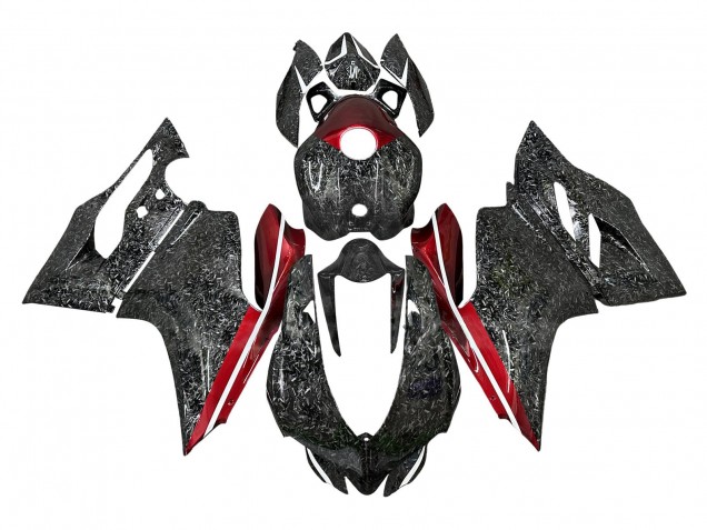 2011-2014 Ducati Panigale 899/1199 Motorcycle Fairings - Black Forged Carbon Fiber Style Red Canada Suppliers