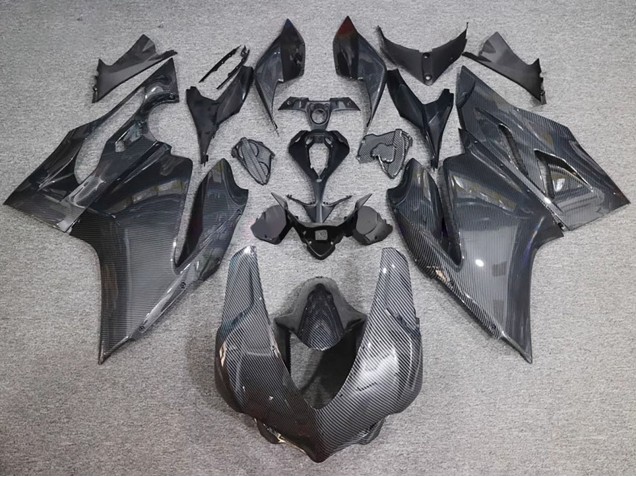 2015-2020 Ducati 959/1299 Motorcycle Fairings - Black Carbon Fiber Style Canada Suppliers