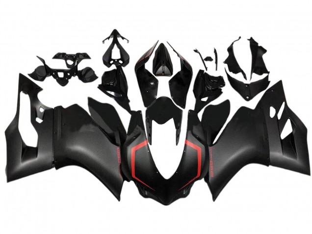2015-2020 Ducati 1299 Motorcycle Fairings - Black Carbon Fiber Style Red Canada Suppliers