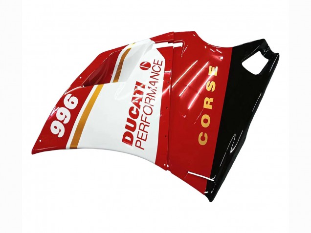 1993-2005 Ducati 996 Motorcycle Fairings - White Red Gold Glossy Black Corse Performance Canada Suppliers