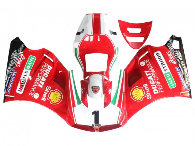 1993-2005 Ducati 748/916/996/998 Motorcycle Fairings - White Red Yellow Green Glossy Black Performance Canada Suppliers