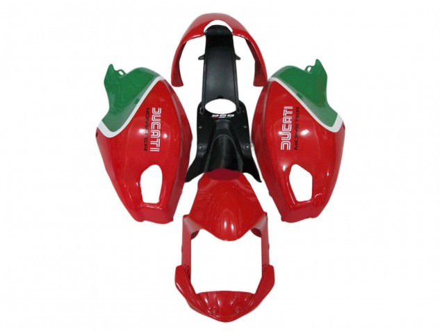 2008-2012 Ducati Monster 696 796 1100 1100S Motorcycle Fairings - Red White Green Canada Suppliers