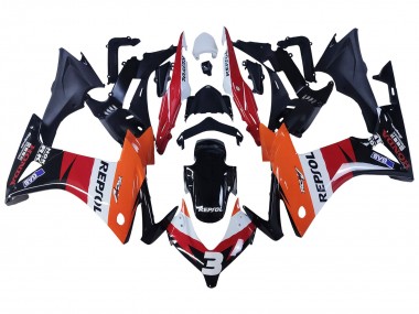 2013-2015 Honda CBR500R Motorcycle Fairings - Orange White Red Glossy Black Repsol 3 Canada Suppliers