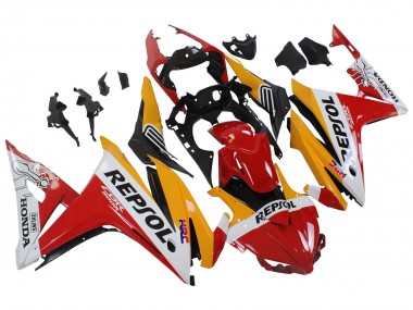 2016-2018 Honda CBR500R Motorcycle Fairings - Yellow White Red Repsol HRC Canada Suppliers