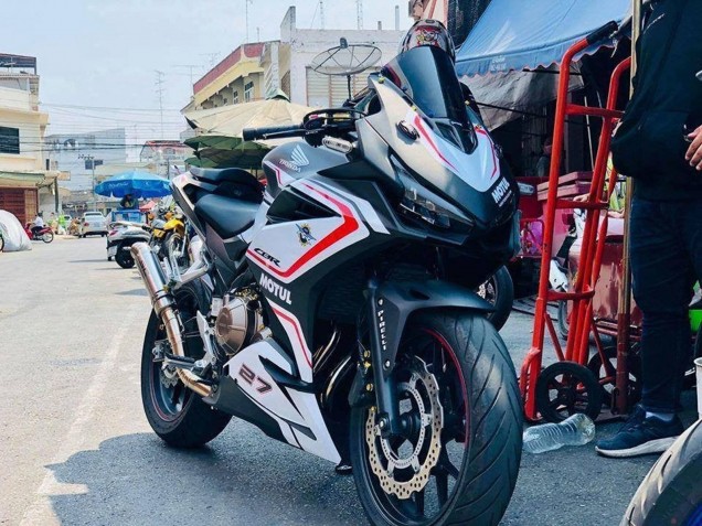 2016-2018 Honda CBR500R Motorcycle Fairings - White Red Matte Black Canada Suppliers