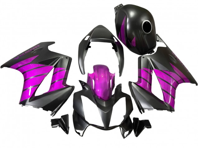 2002-2013 Honda VFR 800 Motorcycle Fairings - Purple Matte Black Canada Suppliers