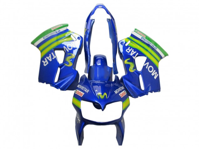 2002-2013 Honda VFR 800 Motorcycle Fairings - Blue Green White MoviStar Castrol Canada Suppliers