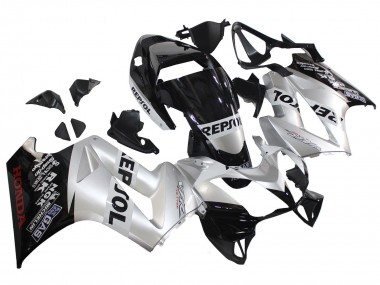 2002-2013 Honda VFR 800 Motorcycle Fairings - Silver Glossy Black Repsol Canada Suppliers