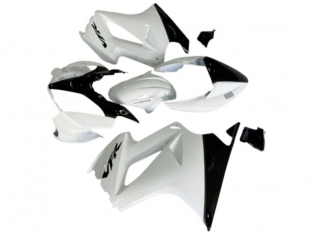 2002-2013 Honda VFR 800 Motorcycle Fairings - Pearl White Glossy Black Decal Canada Suppliers