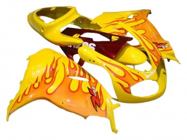 1998-2003 Suzuki TL1000R Motorcycle Fairings - Yellow with Red Flame Canada Suppliers