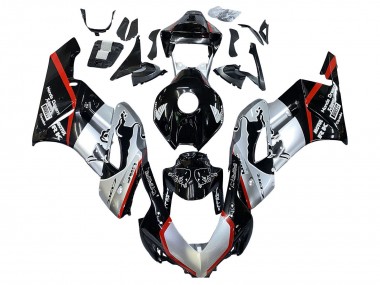 2004-2005 Honda CBR1000RR Motorcycle Fairings - Silver Glossy Black Red Stripe Canada Suppliers
