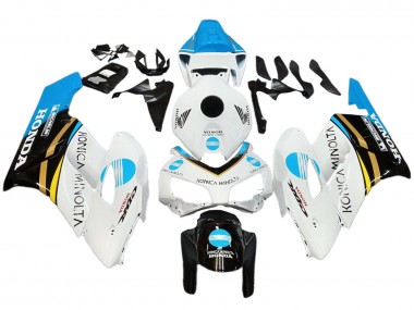 2004-2005 Honda CBR1000RR Motorcycle Fairings - White Light Blue Yellow Black Konica Minolta Canada Suppliers