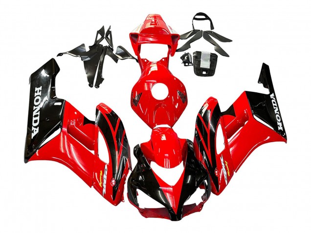 2004-2005 Honda CBR1000RR Motorcycle Fairings - Red Glossy Black Racing Canada Suppliers
