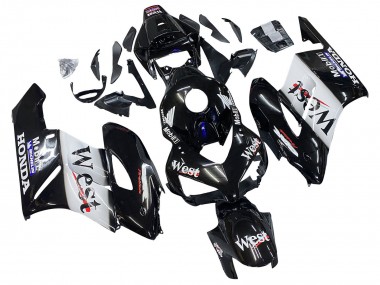 2004-2005 Honda CBR1000RR Motorcycle Fairings - Glossy Black White West Canada Suppliers