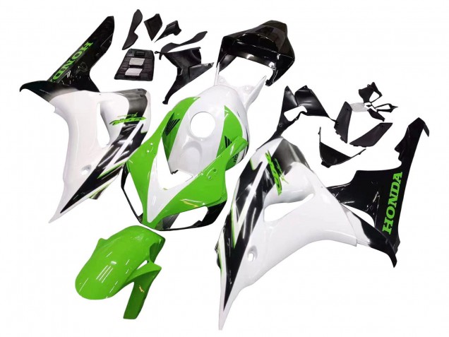 2006-2007 Honda CBR1000RR Motorcycle Fairing - White Green Glossy Black Canada Suppliers