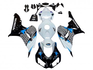 2006-2007 Honda CBR1000RR Motorcycle Fairing - White Blue Glossy Black Canada Suppliers
