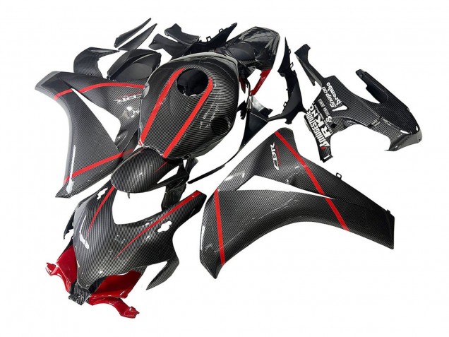 2008-2011 Honda CBR1000RR Motorcycle Fairings - Black Carbon Fiber Red Canada Suppliers