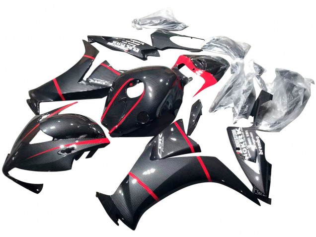 2012-2016 Honda CBR1000RR Motorcycle Fairings - Black Carbon Fiber Red Canada Suppliers