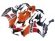 2012-2016 Honda CBR1000RR Motorcycle Fairings - Orange White Red Repsol Canada Suppliers