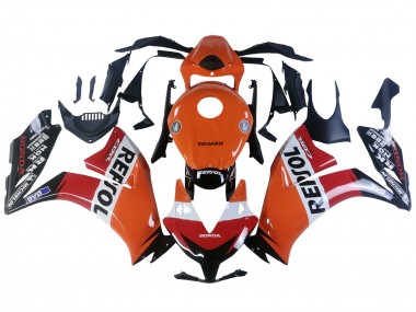 2012-2016 Honda CBR1000RR Motorcycle Fairings - Orange White Red Repsol Canada Suppliers
