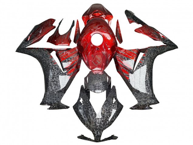 2012-2016 Honda CBR1000RR Motorcycle Fairings - Red Black Forged Carbon Fiber Canada Suppliers