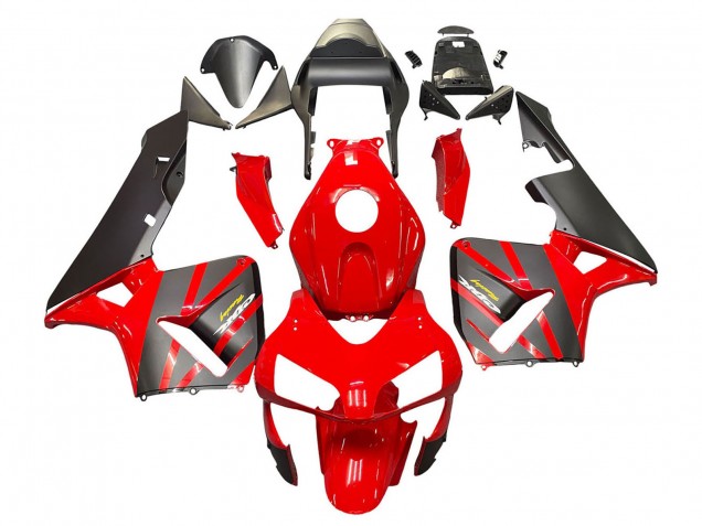 2003-2004 Honda CBR600RR Motorcycle Fairings - Red Matte Black Racing Canada Suppliers