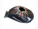 2003-2004 Honda CBR600RR Motorcycle Fairings - Matte Black Orange Repsol Rossi 46 Canada Suppliers