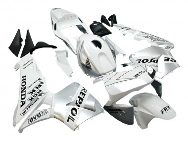 2003-2004 Honda CBR600RR Motorcycle Fairings - White Silver Black Repsol Canada Suppliers