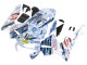 2003-2004 Honda CBR600RR Motorcycle Fairings - White Blue Red Nastro Azzurro 46 Canada Suppliers
