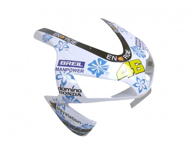 2003-2004 Honda CBR600RR Motorcycle Fairings - White Blue Red Nastro Azzurro 46 Canada Suppliers