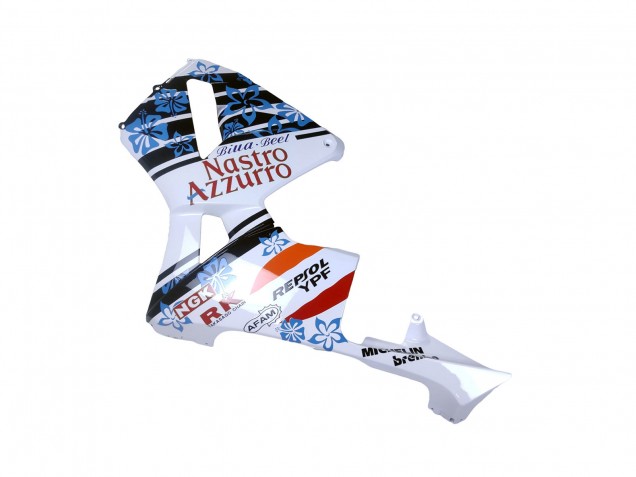 2003-2004 Honda CBR600RR Motorcycle Fairings - White Blue Red Nastro Azzurro 46 Canada Suppliers
