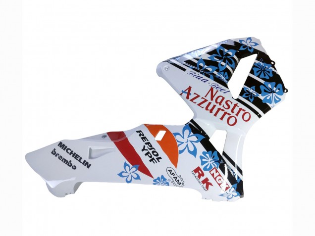 2003-2004 Honda CBR600RR Motorcycle Fairings - White Blue Red Nastro Azzurro 46 Canada Suppliers