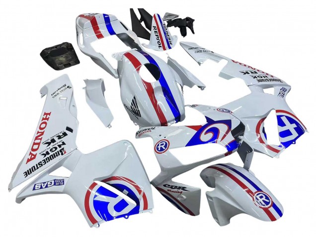 2003-2004 Honda CBR600RR Motorcycle Fairings - White Red Blue Canada Suppliers