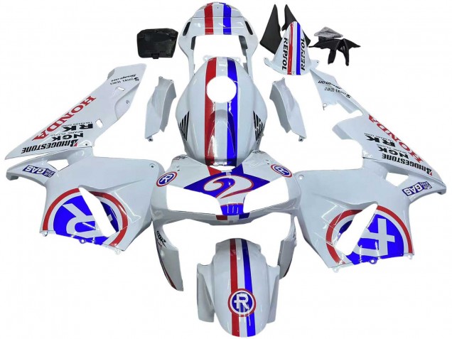 2003-2004 Honda CBR600RR Motorcycle Fairings - White Red Blue Canada Suppliers