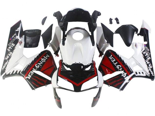 2003-2004 Honda CBR600RR Motorcycle Fairings - White Red Glossy Black Monster Canada Suppliers