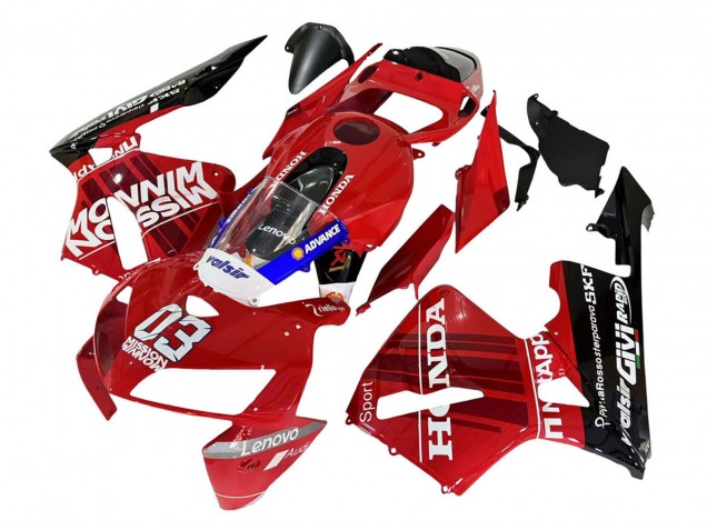 2005-2006 Honda CBR600RR Motorcycle Fairings - Red Black Valsir 03 Canada Suppliers