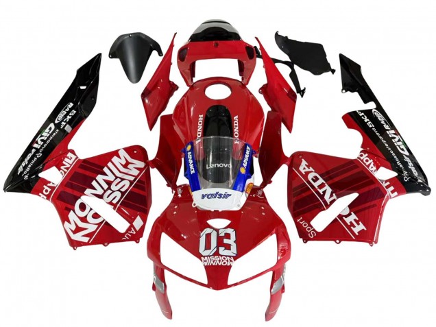 2005-2006 Honda CBR600RR Motorcycle Fairings - Red Black Valsir 03 Canada Suppliers