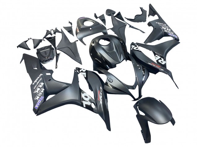 2007-2008 Honda CBR600RR Motorcycle Fairing - Matte Black White Repsol Canada Suppliers