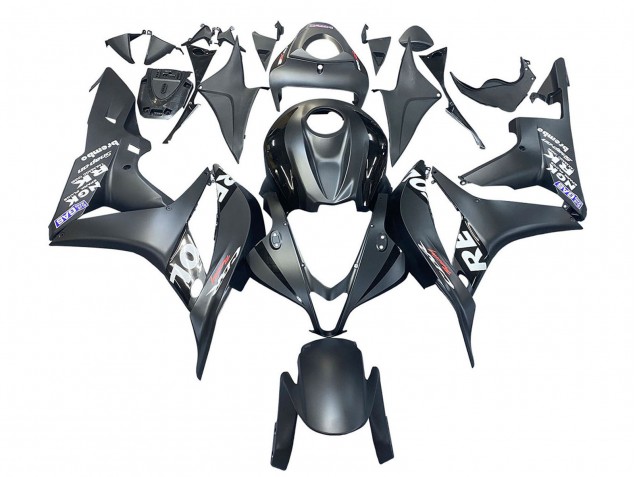 2007-2008 Honda CBR600RR Motorcycle Fairing - Matte Black White Repsol Canada Suppliers