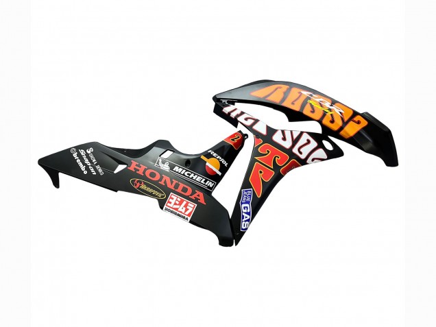 2007-2008 Honda CBR600RR Motorcycle Fairings - Matte Black Orange Red Rossi Repsol 46 Canada Suppliers