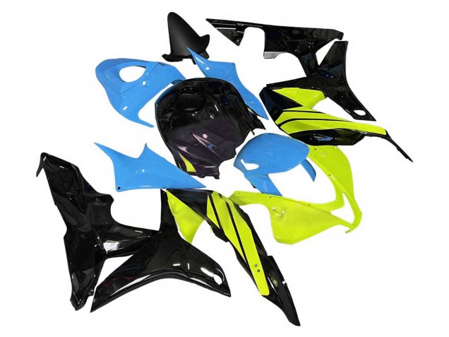 2007-2008 Honda CBR600RR Motorcycle Fairings - Blue Yellow Glossy Black Canada Suppliers