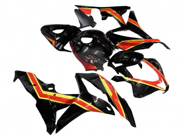 2007-2008 Honda CBR600RR Motorcycle Fairings - Red Gold Glossy Black Canada Suppliers