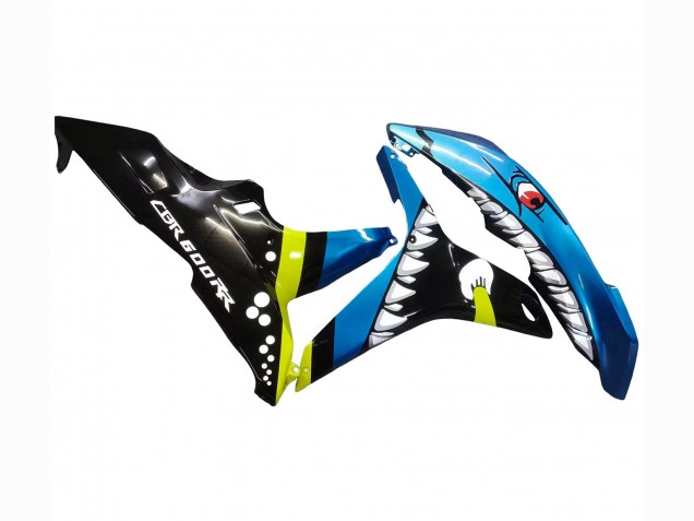 2007-2008 Honda CBR600RR Motorcycle Fairings - Green Yellow Glossy Black Shark 46 Canada Suppliers