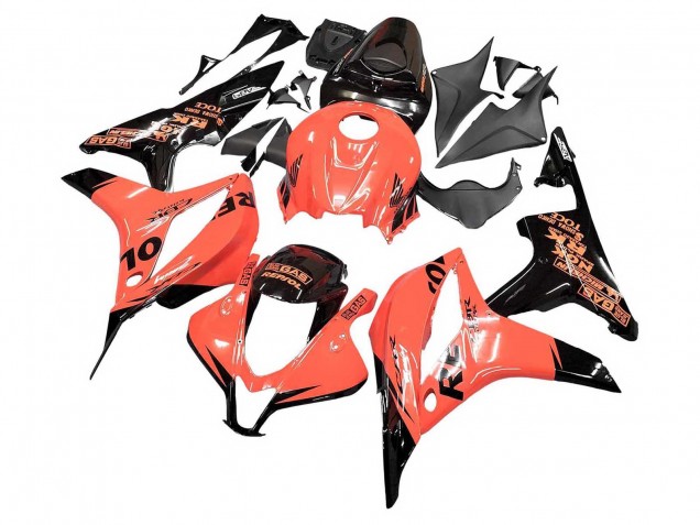 2007-2008 Honda CBR600RR Motorcycle Fairings - Orange Glossy Black Repsol Canada Suppliers