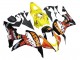2007-2008 Honda CBR600RR Motorcycle Fairings - Yellow Orange Glossy Black Rossi Repsol Canada Suppliers