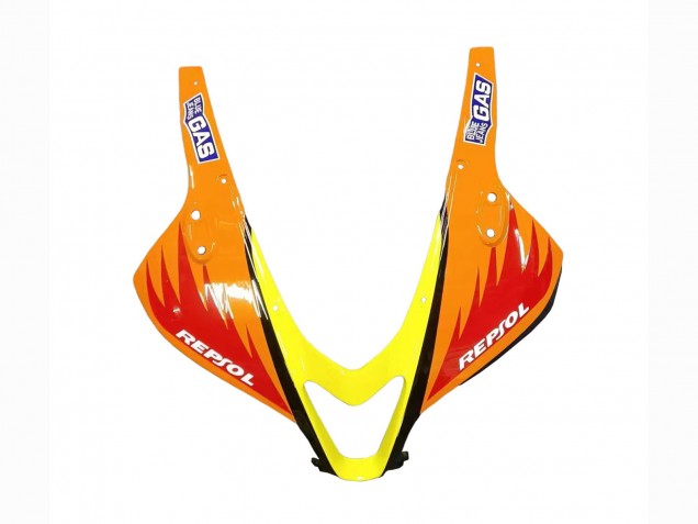 2007-2008 Honda CBR600RR Motorcycle Fairings - Yellow Orange Glossy Black Rossi Repsol Canada Suppliers