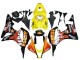 2007-2008 Honda CBR600RR Motorcycle Fairings - Yellow Orange Glossy Black Rossi Repsol Canada Suppliers