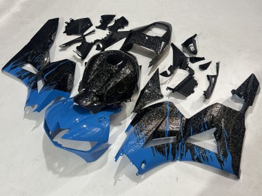 2009-2012 Honda CBR600RR Motorcycle Fairings - Black Forged Carbon Fiber Blue Canada Suppliers